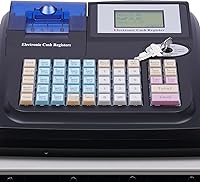 Vista 6 de Sistema POS electrónico de caja registradora con teclado de 48 teclas y cajón bandeja de efectivo e impresora térmica para pequeñas empresas