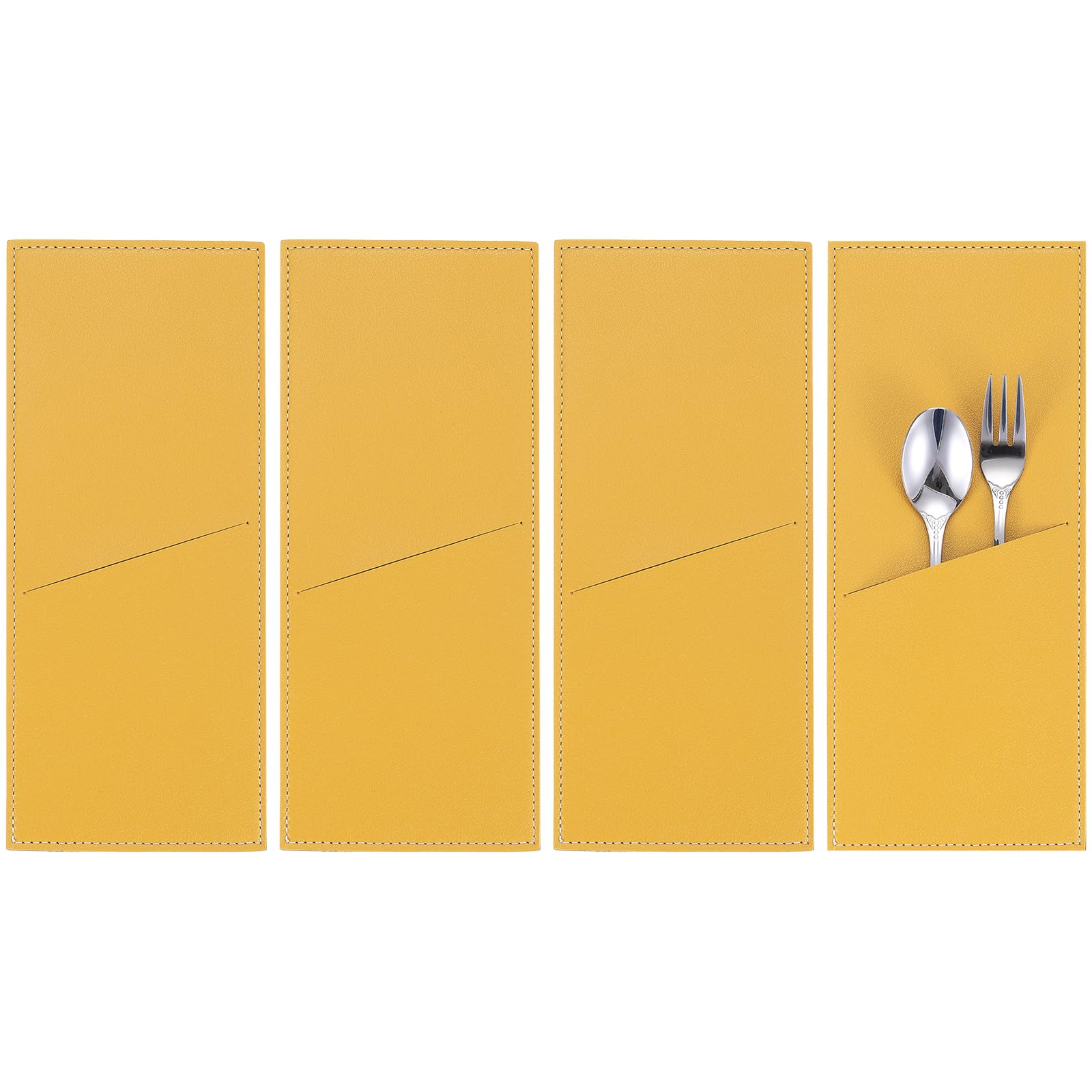 Portaposate ristorante portaposate e forchetta in cuoio PU porta cucchiai e forchette custodia per posate