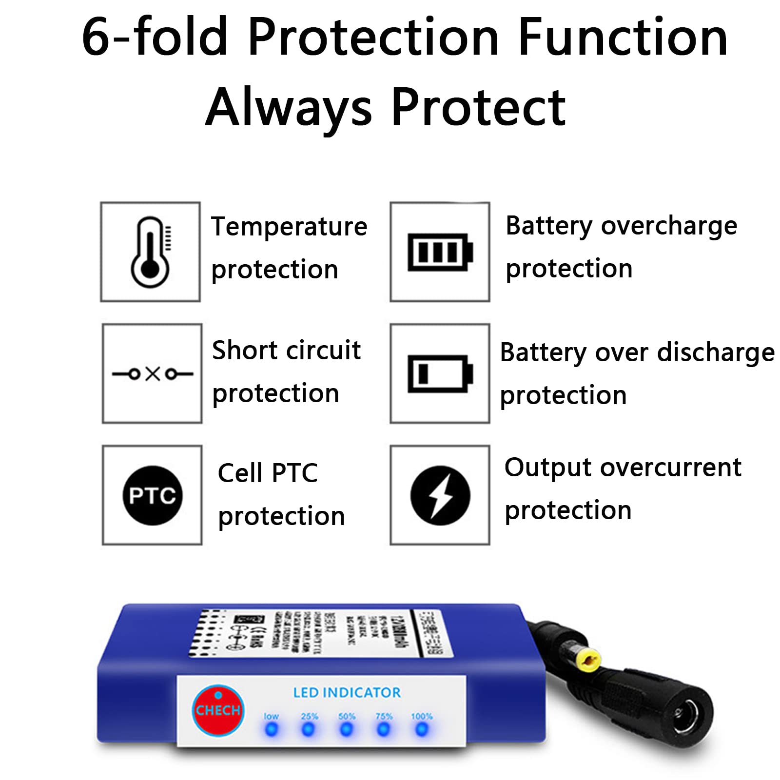 Akumulator litowo-jonowy 12 V 12800 mAh akumulator polimerowy akumulator litowy z ładowarką nadaje się do taśm świetlnych LED, zabawek elektrycznych, głośników, przyrządów elektrycznych, 12800