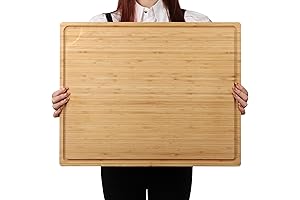 Extra Large 100% Organic Bamboo Cutting Board: The Ultimate Kitchen Essential for Effortless Meal Preparation