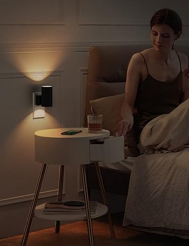 Miniatura 8 de LOHAS - Luz nocturna verde, luz nocturna enchufable con sensor de luz, brillo ajustable, brillo verde suave, luces nocturnas regulables decorativas