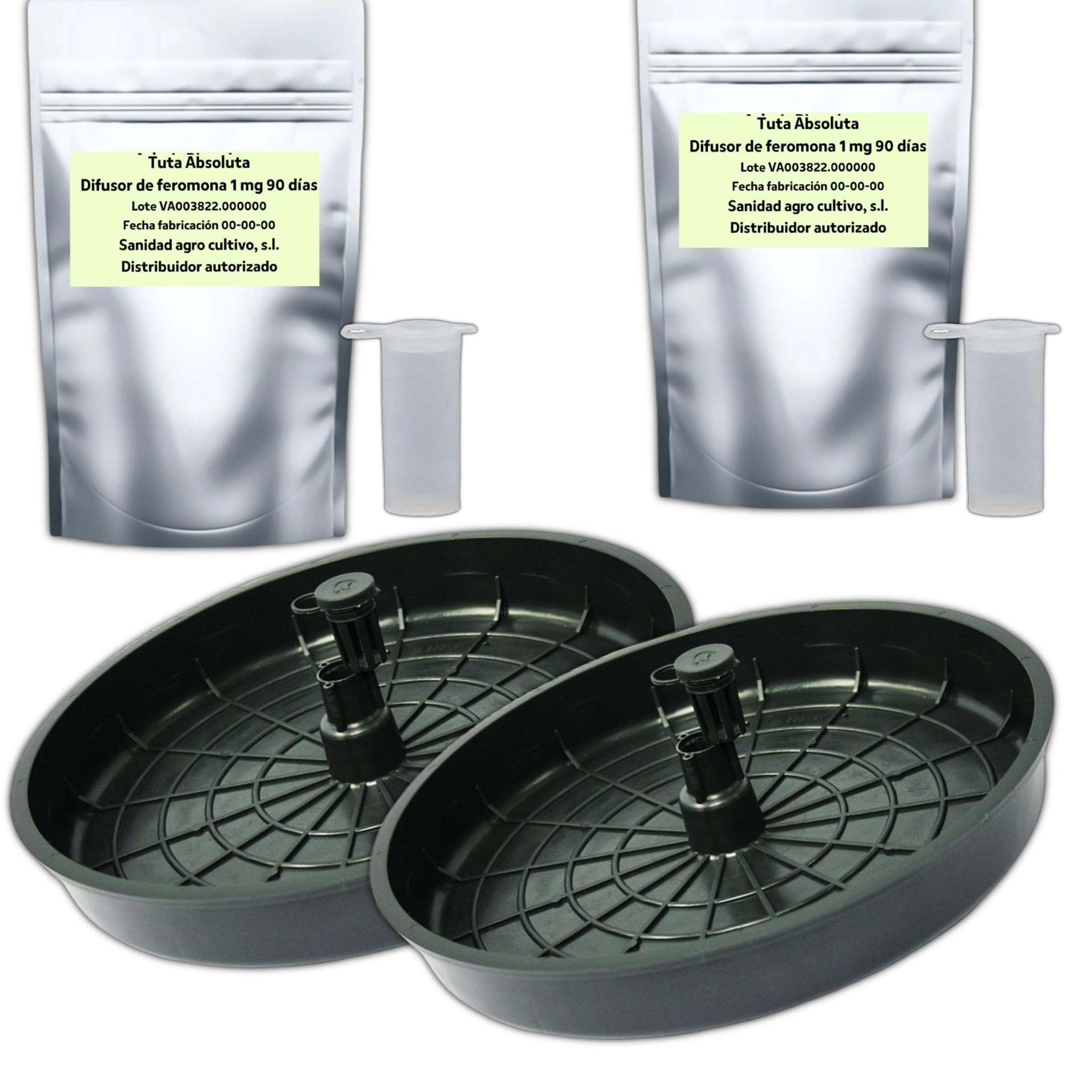 Bricoloco Kit Sistema Antiparassita Pomodori con Trappola e Diffusore di Feromone Sessuale per Cattura Massiva della Falena di Pomodoro (Tuta Assoluta) Efficace 60-90 giorni per 500 m2 (2)
