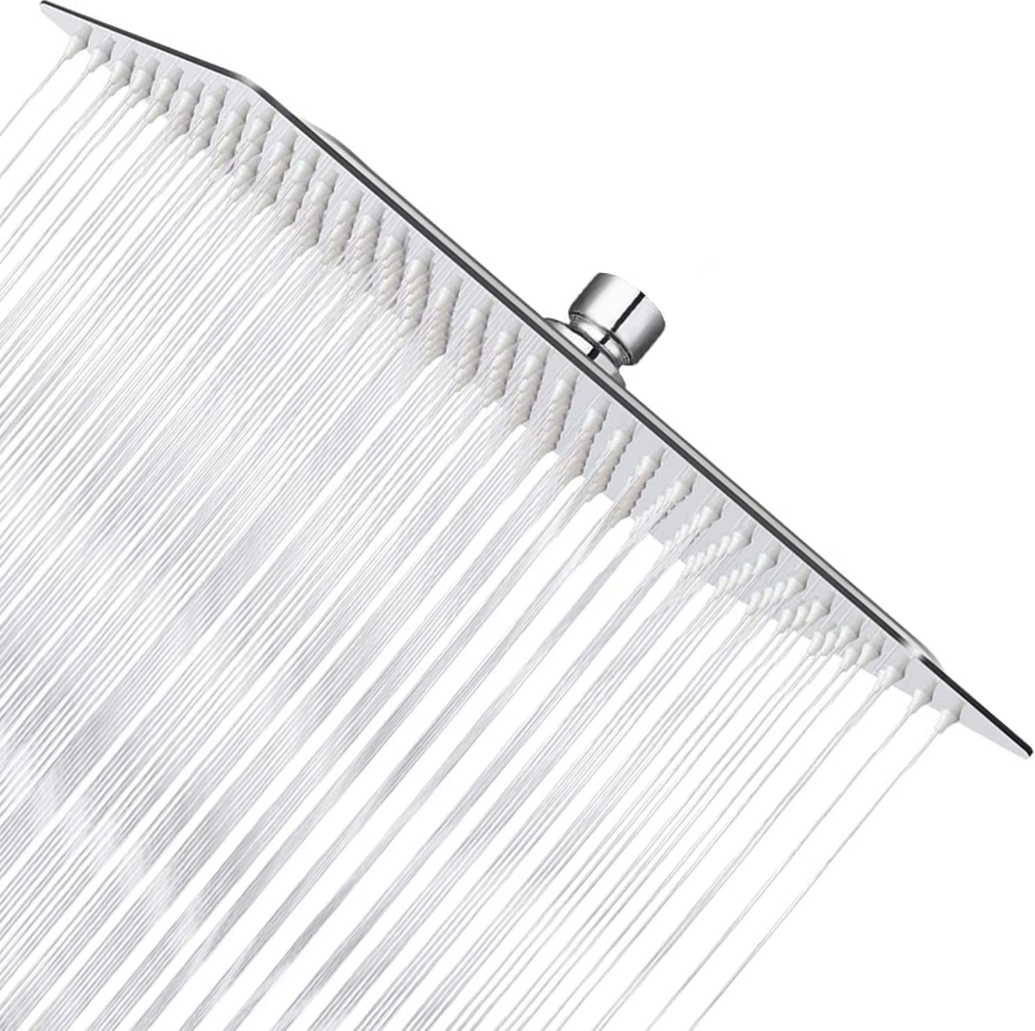 Vigime Women's Chrome Rain Shower Head, High Pressure Square Rainfall Showerhead, 304 Stainless Steel Fixed Shower Heads With 144 Silicone Jets For The Ultimate Shower Experience (12 Inch )