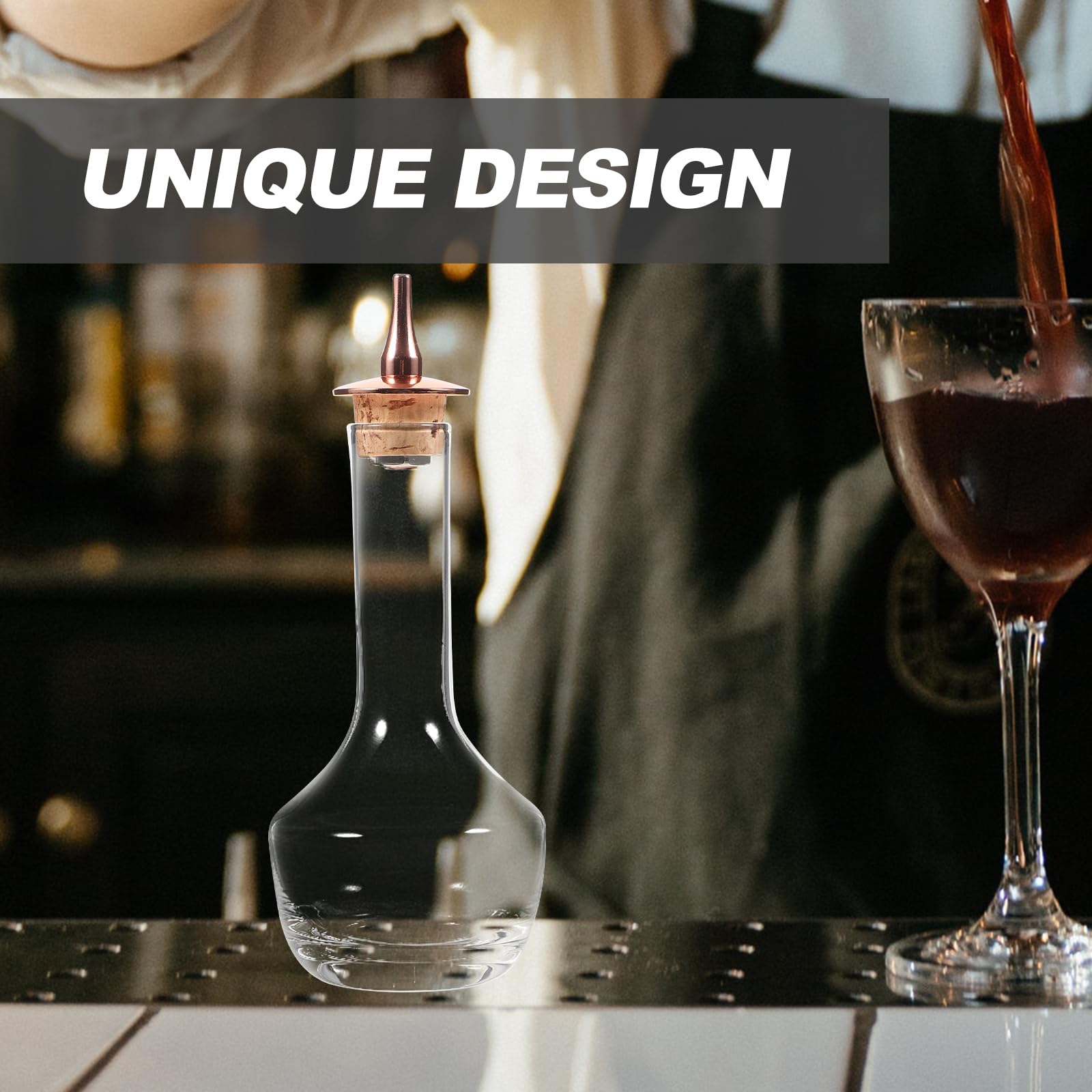 Amosfun Lot De 2 Bouteilles en Verre Robustes en Acier Inoxydable pour Bar Accessoire pour Mélanger des Cocktails