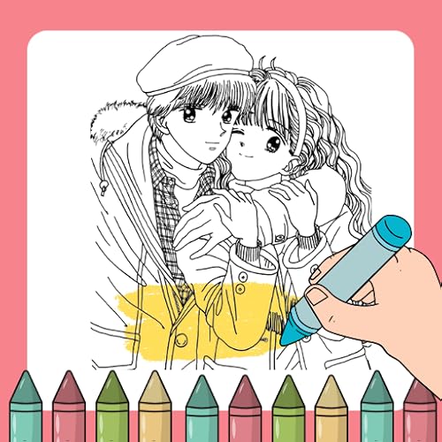 Anime Couple Coloring Book