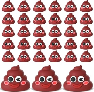 30Pcs Mini Poop Figures, Small Poop Figurines, Fake Poop Toys for Prank Hide Seek Goodie Party Supplies Gifts