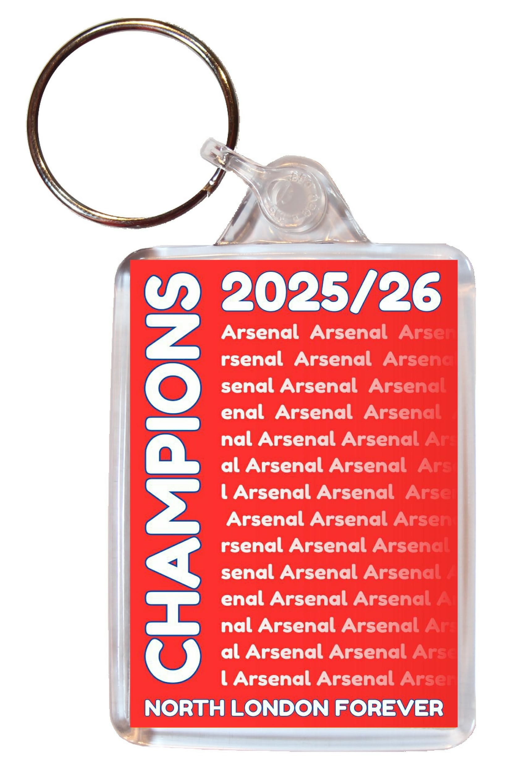 Baked Bean Store Arsenal Champions 2026 - Double Sided Keyring