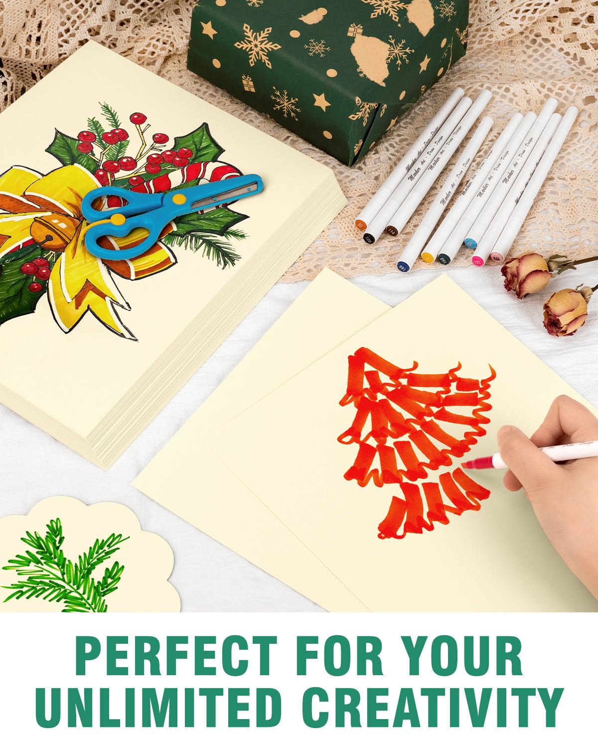Cartulina color crema de 8.5 x 11 pulgadas, 100 hojas de papel de colores para invitaciones, tarjetas, certificados y manualidades (cubierta de 90 libras/250 g/m²)