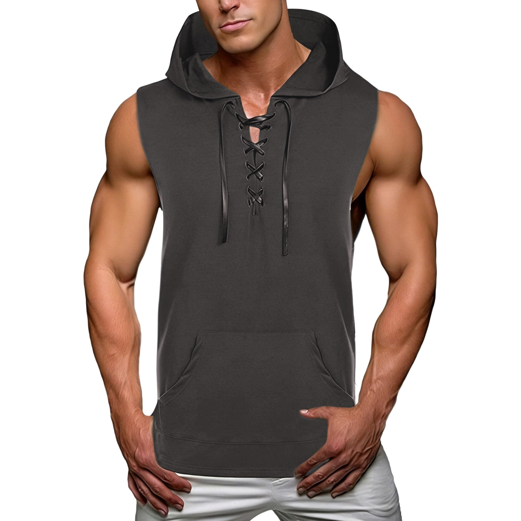 Chaleco con capucha para hombre para entrenar al aire libre 8