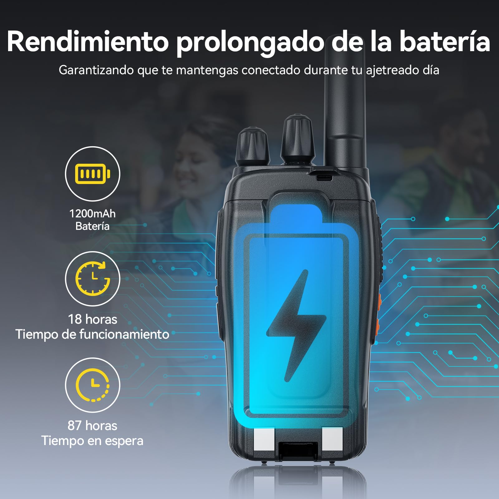 Retevis H777D Walkie Talkie con Auricular, PMR446 Walkie-Talkie Profesional con Cargador de 6 Vías, Pantalla LCD, Botón, Radio Bidireccional Portátil para Tiendas, Seguridad (Negro, 6 Pcs)