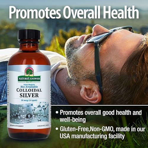 Miniatura 4 de Líquido de plata coloidal de 10 PPM, 50 MCG, suplemento de apoyo inmunológico líquido de plata elemental superior, 4 onzas líquidas, apoyo