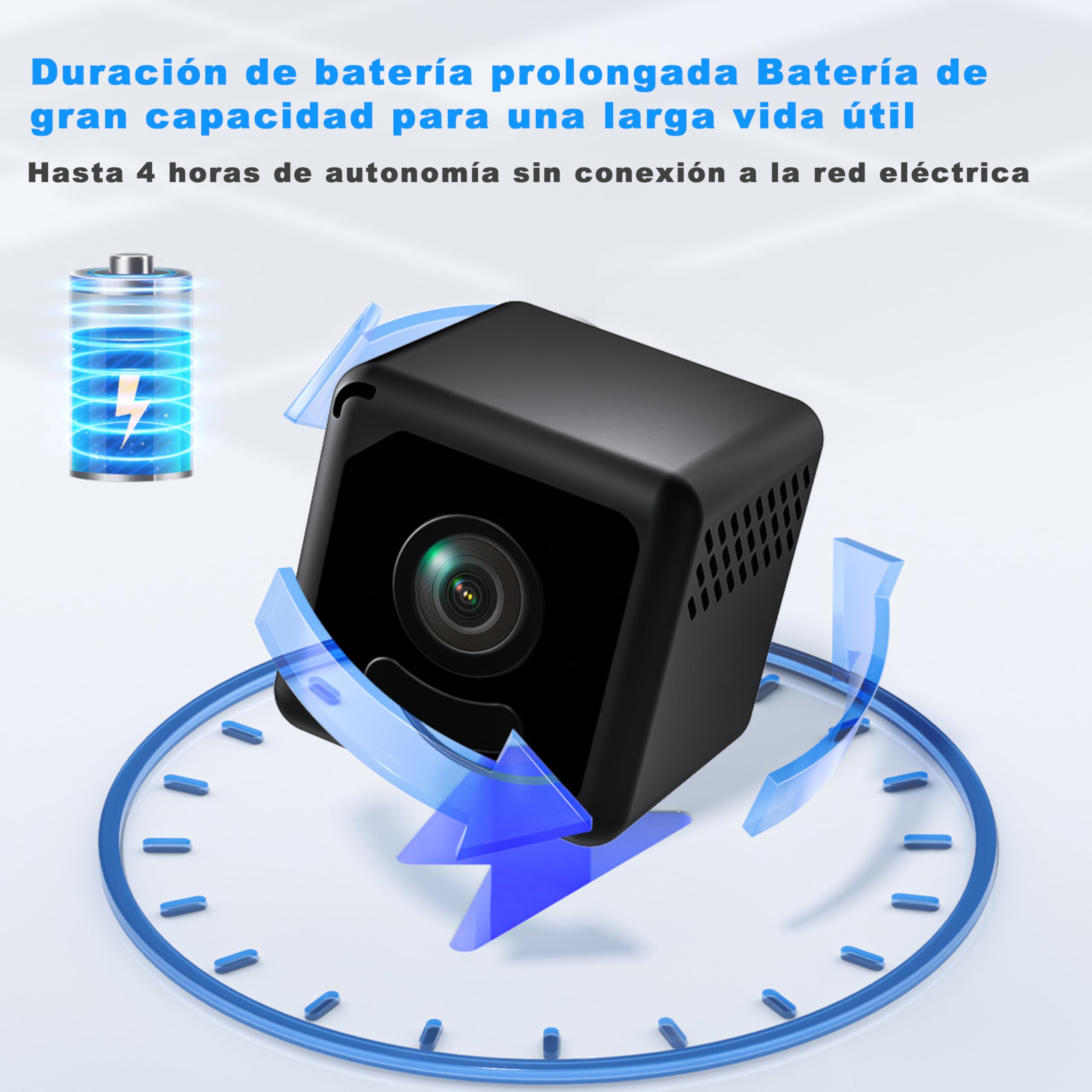 Mini Camara Espia HD 1080P WiFi Oculta Cámara Espía con Visión Nocturna y Detección De Movimiento, Mini Cámaras De Vigilancia inalambricas Larga Duracion, Camara Vigilancia Wifi para Interior Negro