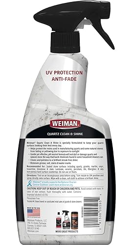 Miniatura 2 de Weiman Limpiador y pulido de cuarzo para encimeras: limpia y brilla tu granito, encimeras de mármol, isla de cocina y superficies de piedra con