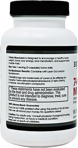 Miniatura 2 de 7-KETO Musclean. Pierde hasta 3 veces más grasa corporal sin perder el tono muscular. Potente píldora de dieta termogénica para hombres y mujeres.