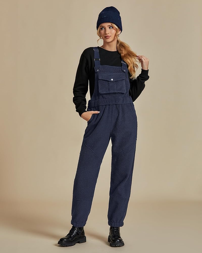 Amazon.com: Luvamia Navy Blue Overalls Women's Casual Baggy