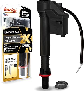 Korky QuietFILL 2X Long Life Toilet Fill Valve 528X - Universal Fit 99% Toilets, Quiet, Easy Install & 2X Durable