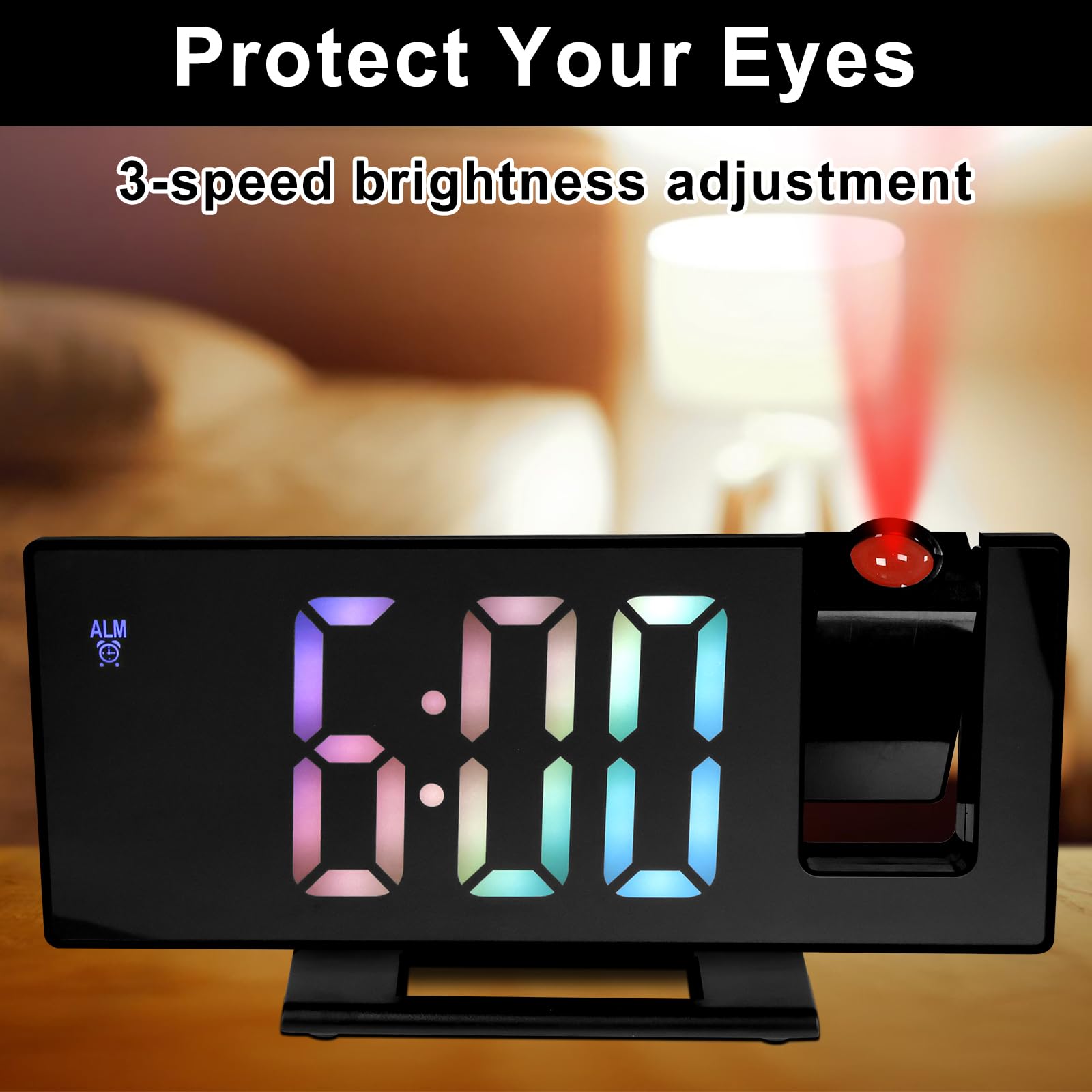 プロジェクションアラームクロック Amazon.co.jp: プロジェクション目覚まし時計 180°回転可能な