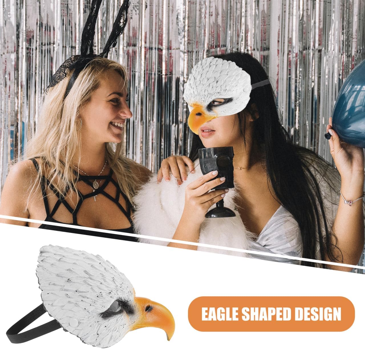 VOSAREA Halloween Cosplay Mask Bird Eagle Mask Animal Costume Cosplay Eagle Bird for Halloween Masquerade Costume Fun Party