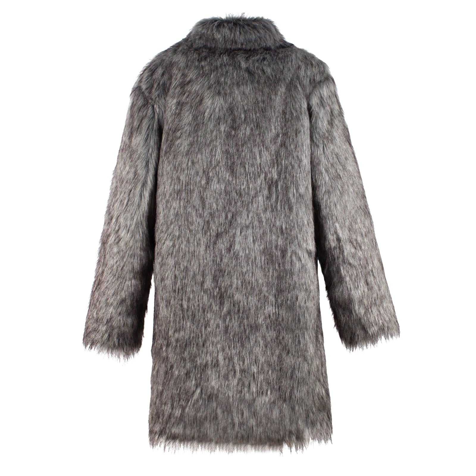 Herren Winter Einreiher Langarm Mantel Strickjacke mit Kunstpelz-Innenfutter wattierter Steppung für Outdoor-Aktivitäten bei Kälte eleganter Karomuster-Stoff hochwertige Knopfleiste vielseitig