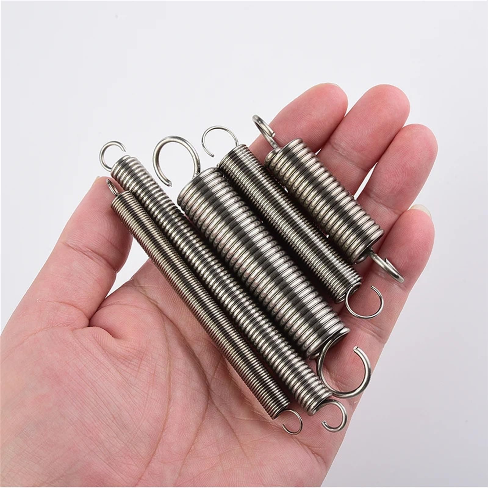 Resorte De ExtensióN Resorte de tensión extensión helicoidal cilíndrico con gancho en forma S acero inoxidable Resortes comprimidos extendidos(70mm (5Pcs),5MM_37*1.2CM)