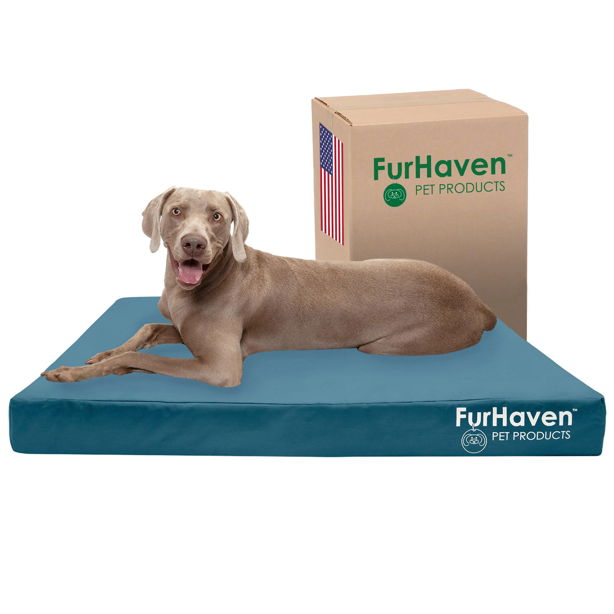 Furhaven WaterResistant Cooling Gel Dog Bed for Large Dogs w