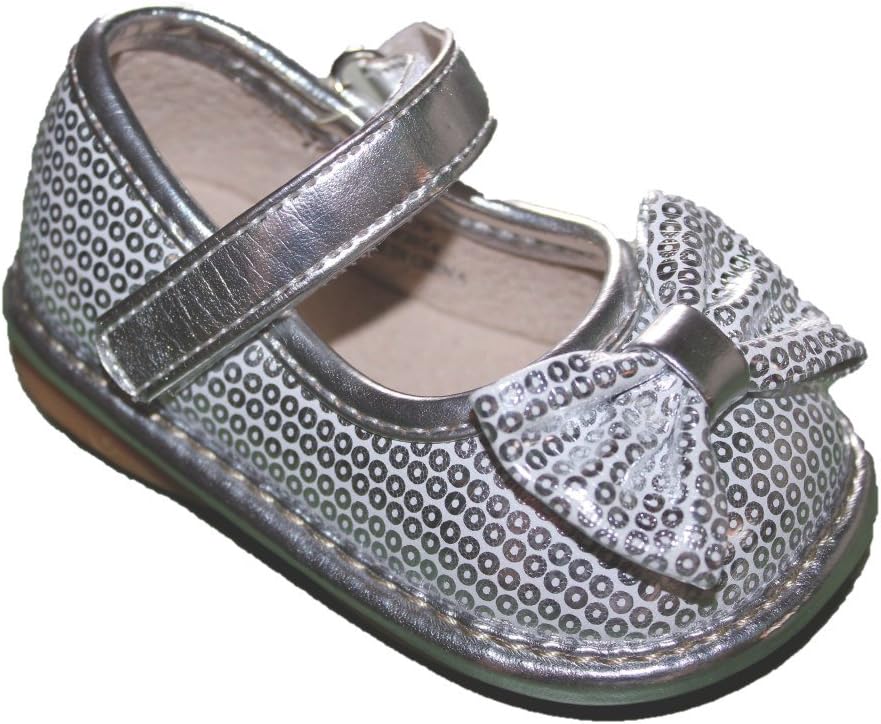 Silver Tinseltown Squeaky Shoes Mary Janes
