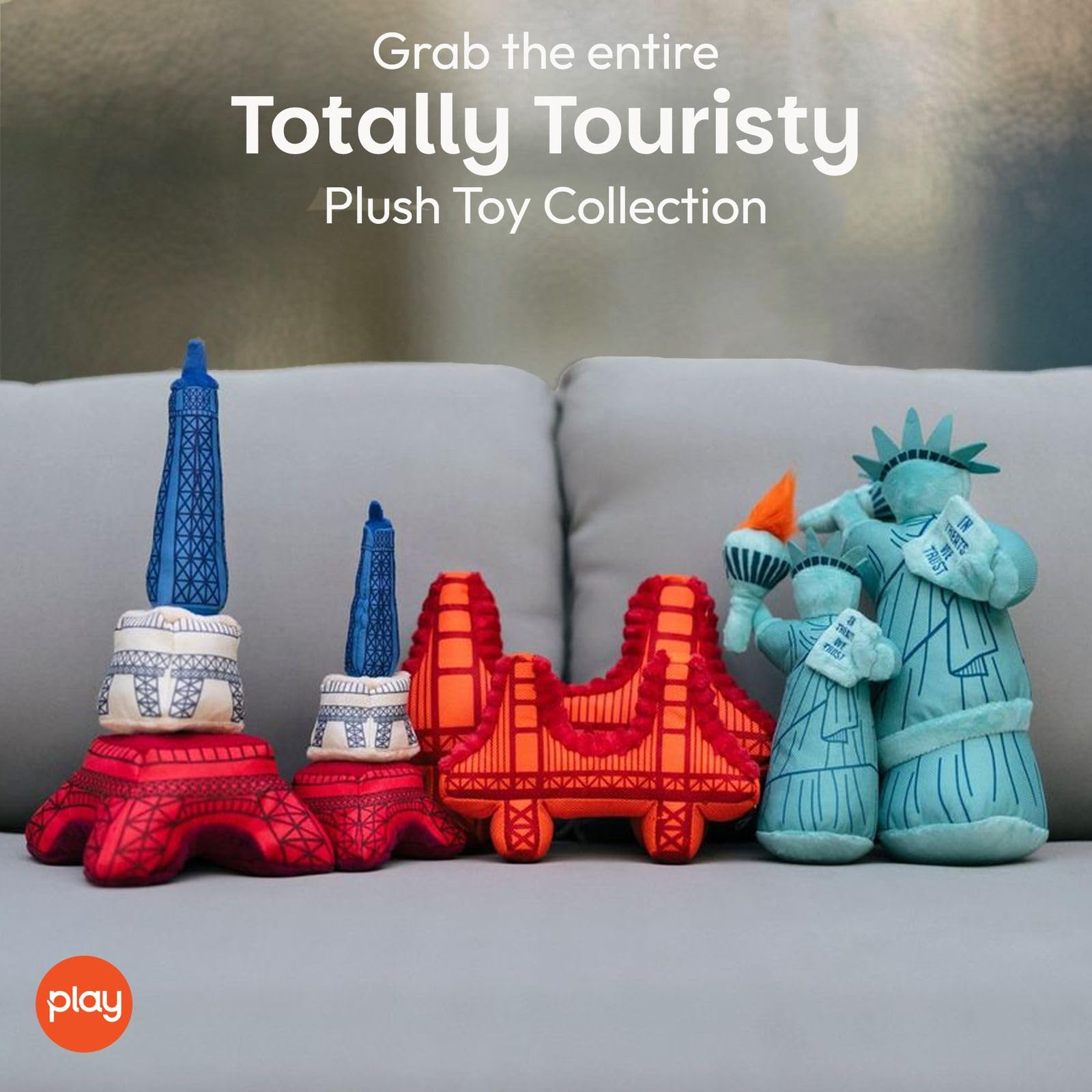 Pet Supplies : P.L.A.Y. Cute Plush Dog Toys - Totally Touristy