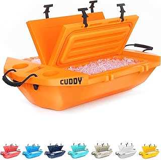 CUDDY Floating Cooler and Dry Storage Vessel for Land & Water – 40QT– Great for River, Beach, Kayak, Pool, & Lake - Multiple Color Options