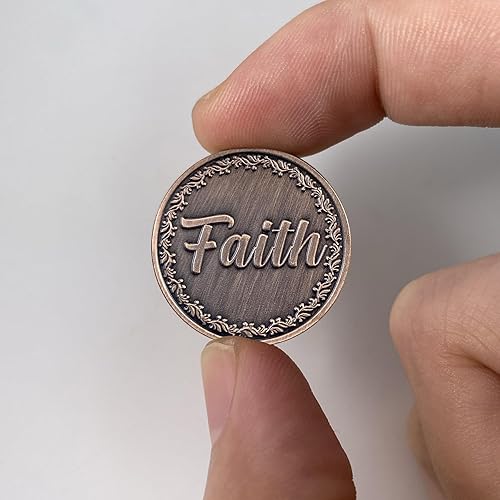 Miniatura 5 de 10 monedas de bolsillo de fe, monedas de cruz cristiana, regalo