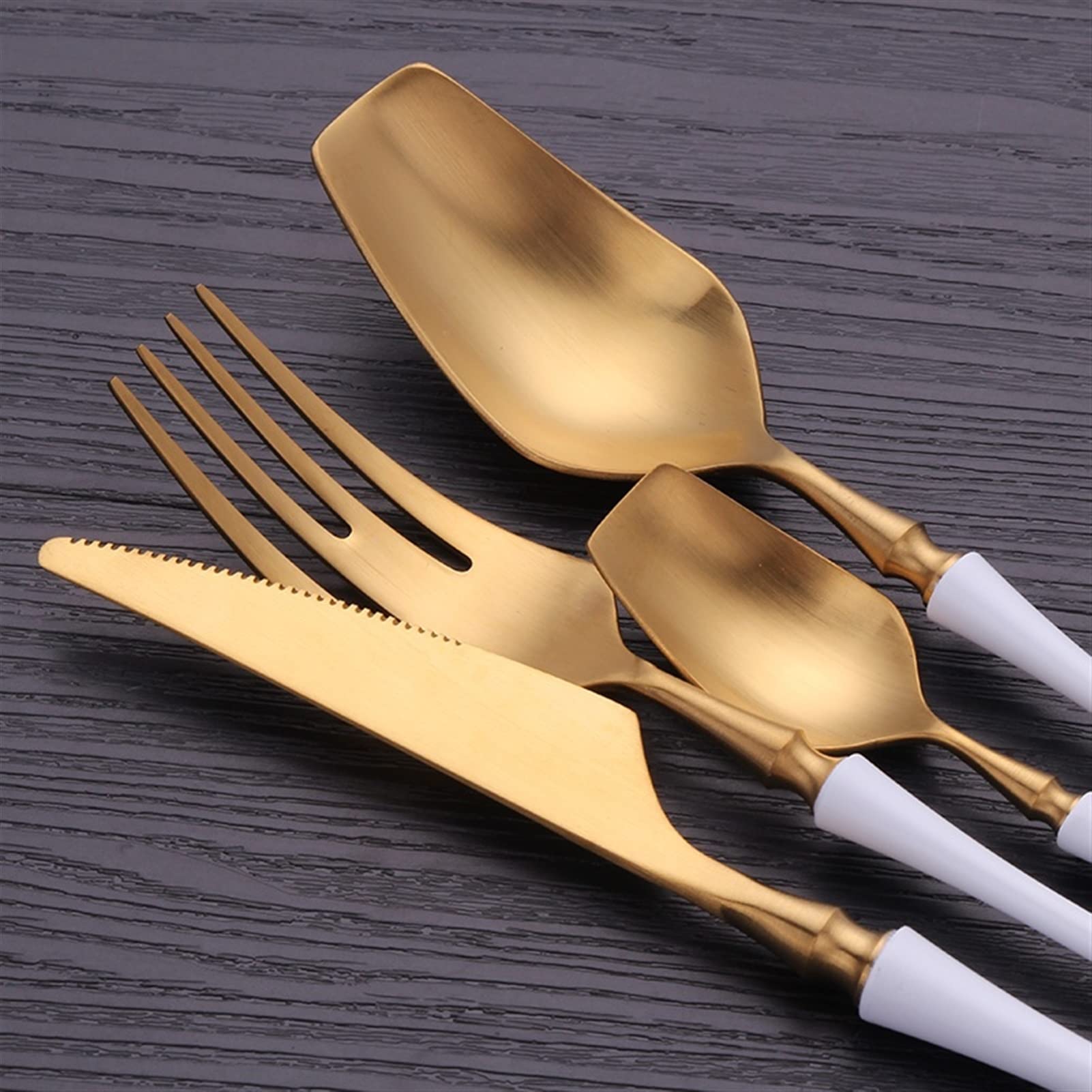 Amazon | 食器セット 4本カトラリーセット ステンレススチール