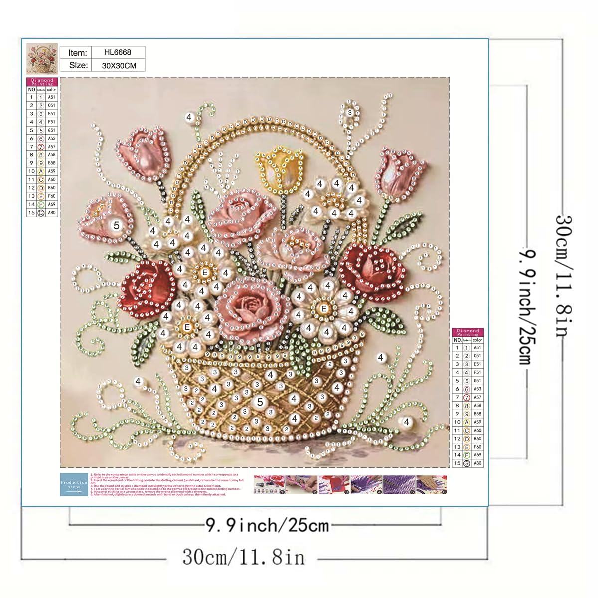 Pearl Diamond Painting Kits - Flowers Art -6
