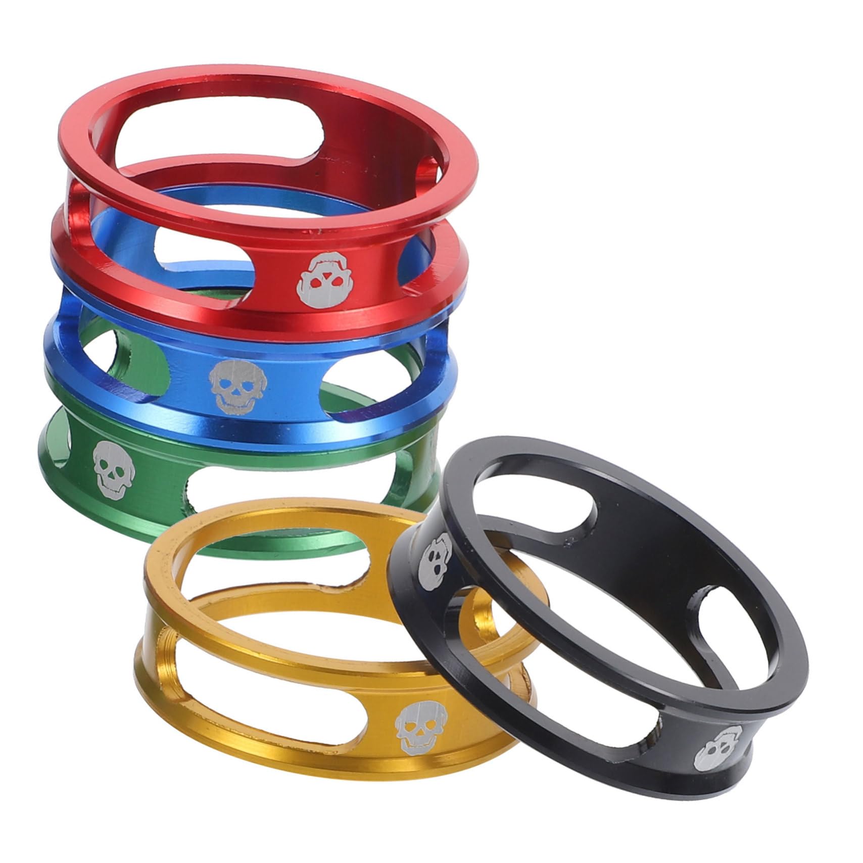 Totority Adjustable Bike Handlebar Washers 28.6mm Aluminum Washer Road Bike Handlebar Spacers Fork Parts