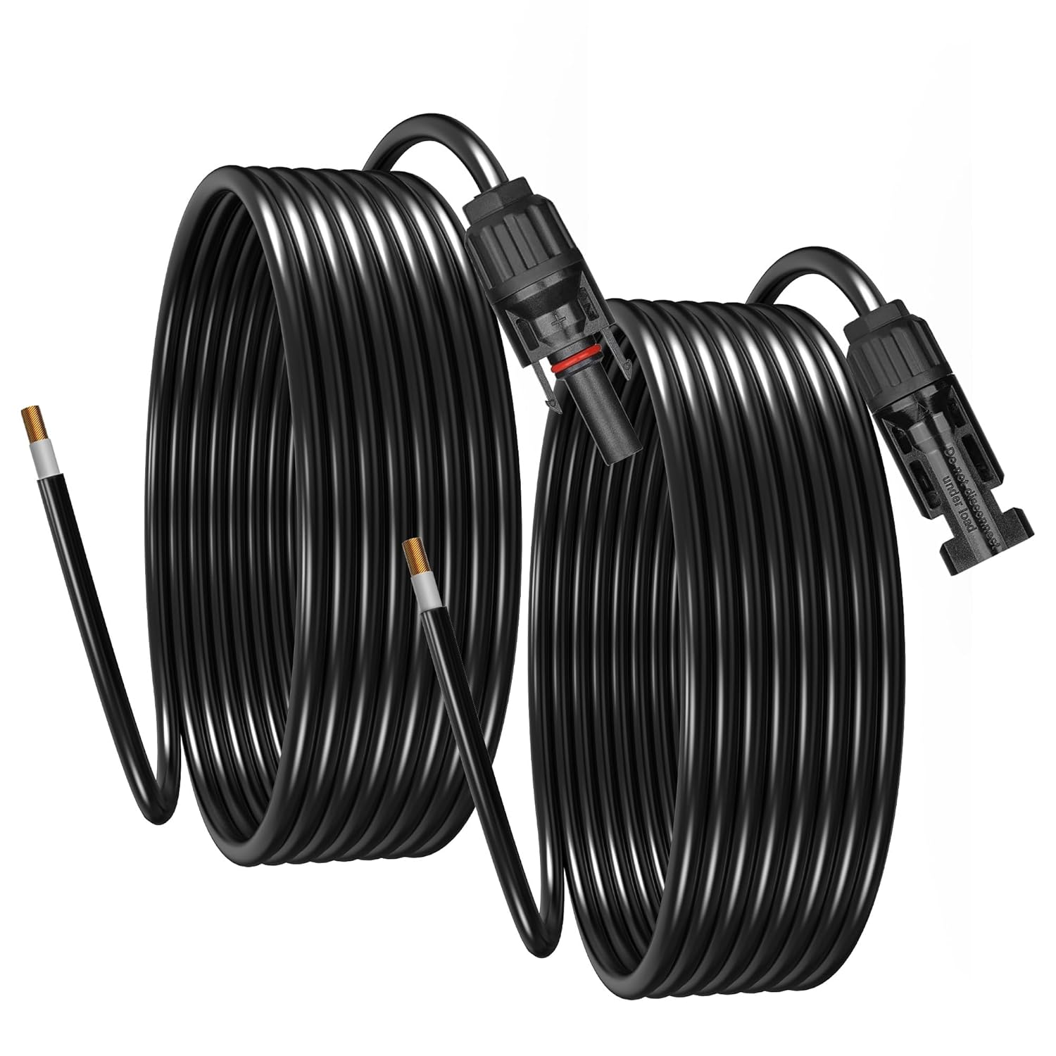ACOPOWER 30FT 10AWG Male&Female Extension Cables Solar Panel and Controller Connector Adaptor Wire, 30FT 10AWG PV Cable, Black