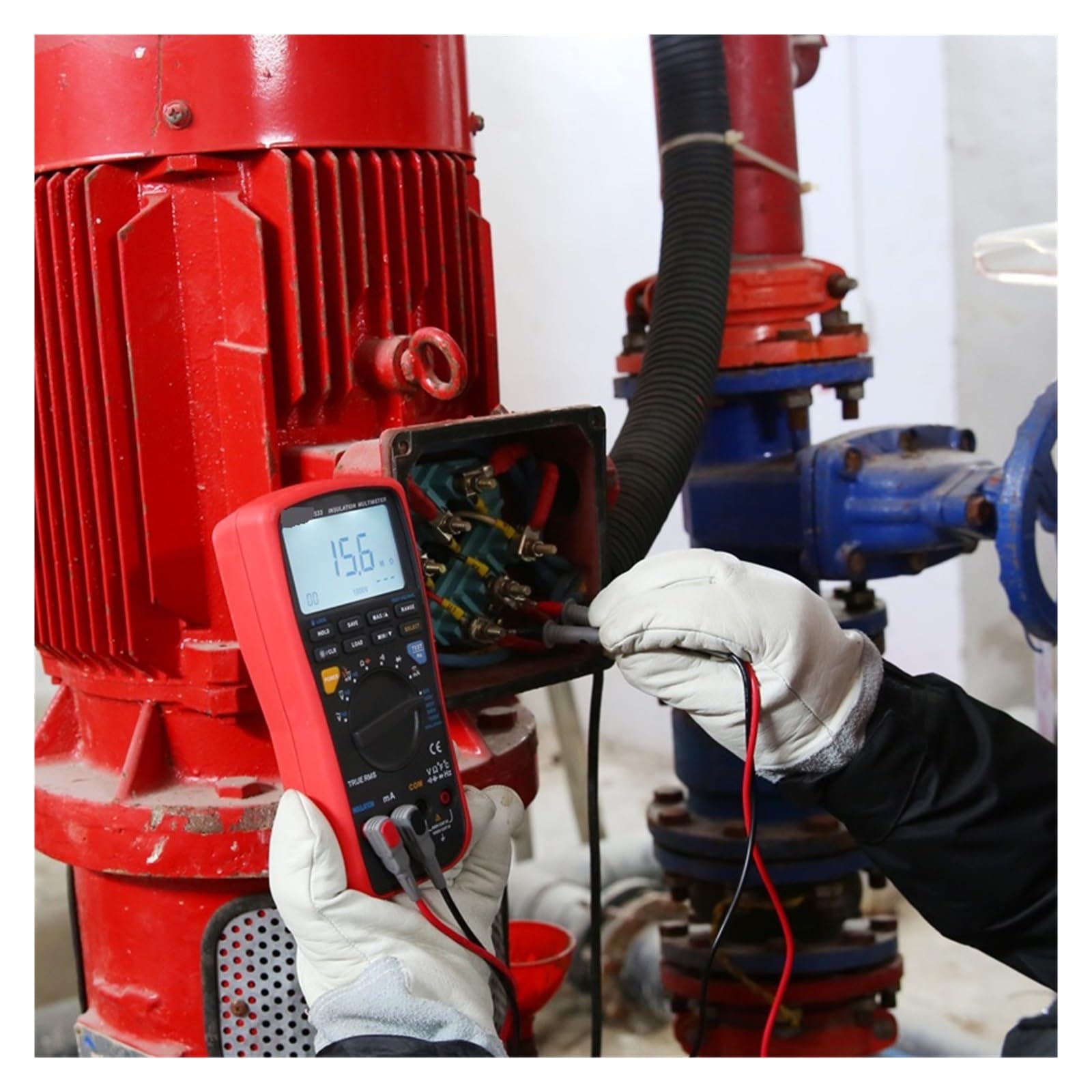 EDEDE Misuratore di Resistenza di Terra, UT533 True RMS Tester di Resistenza di Isolamento Multimetro Digitale Auto Range AC DC Ohmmetro Voltmetro Test di capacità Tester