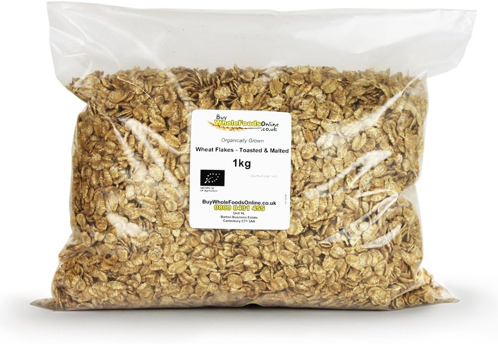 Organic Wheat Flakes Toasted Malted 1kg (Buy Whole Foods Online Ltd.)