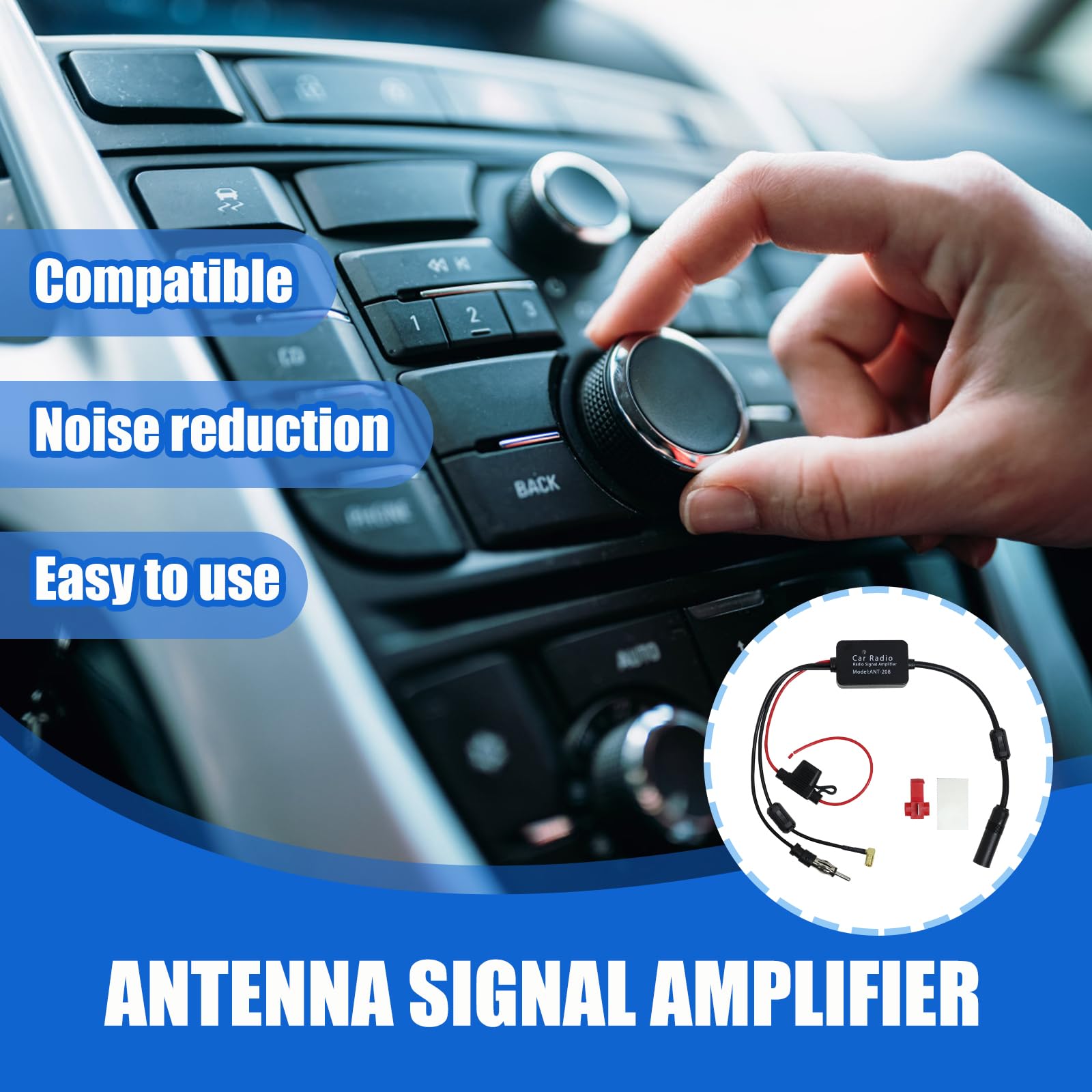 Auto Antennenverstärker 12V - DAB+ Splitter Für FM AM Radio | 22dB Verstärkung