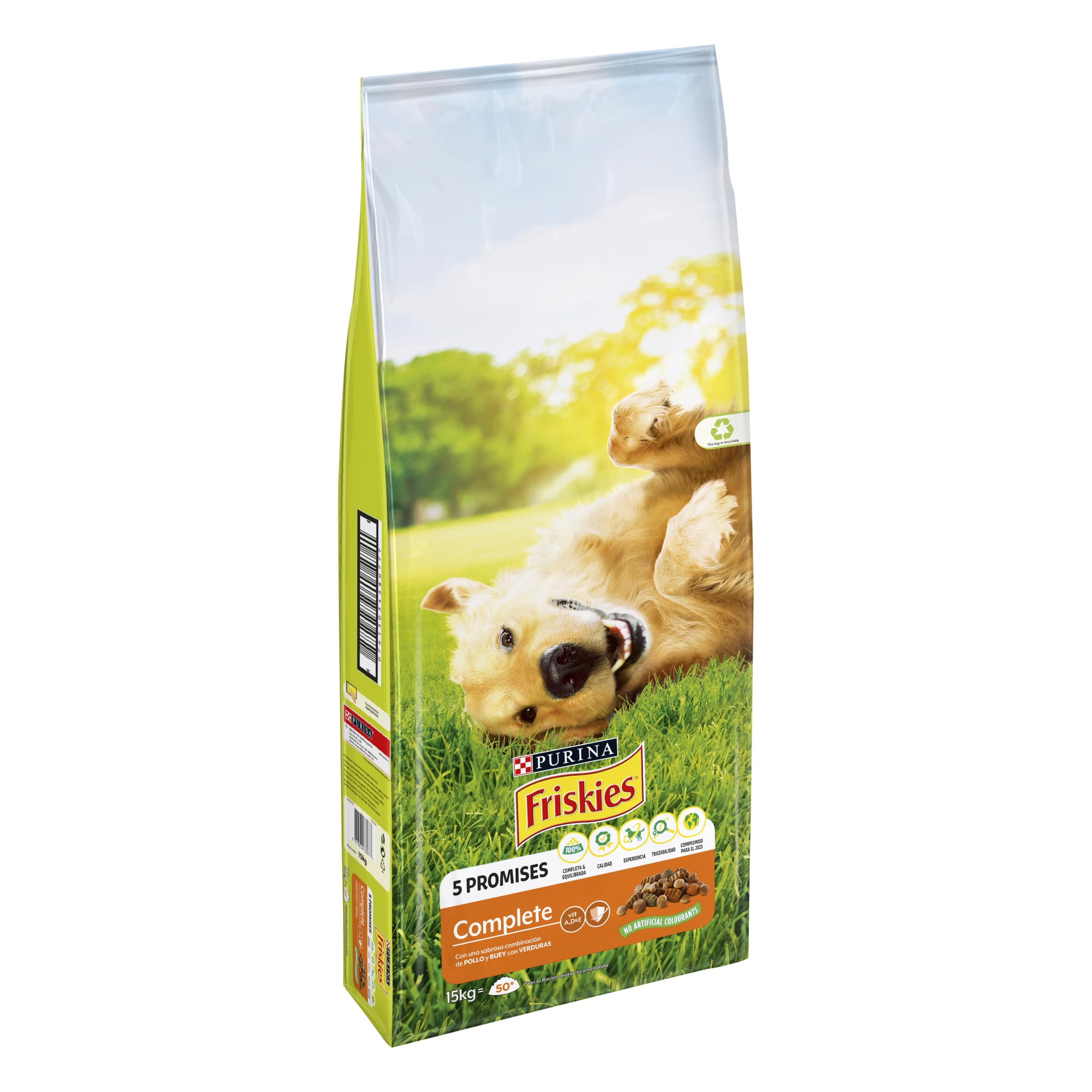 Purina Friskies Vitafit Complete Pienso para Perro Adulto con Pollo, saco de 15kg