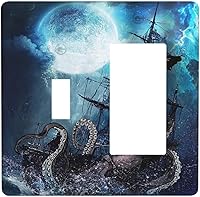 Vista 82 de Funky Retro Vintage 70s 60s Boho Hippie Hongo Botánico Floral 2 Gang Interruptor de luz de palanca doble Placa de pared Cubierta de toma