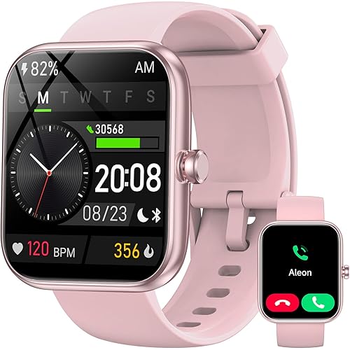 1.83" HD Smart Watch with Alexa Built-in‌, Fitness Tracker Compatible with iOS/Android Pink