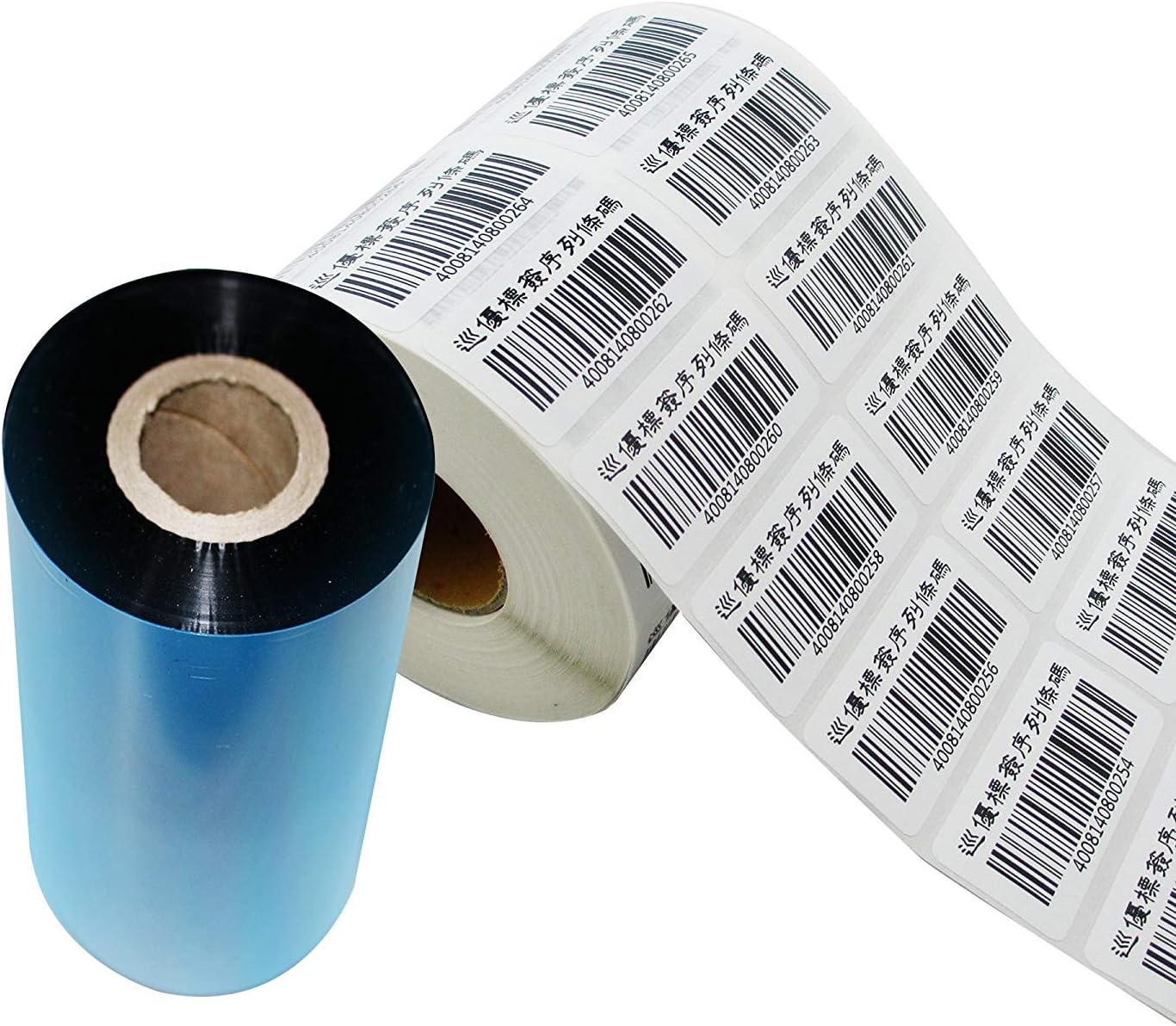 RETSOL Wax Resin Ribbon Ink Outside for Label, Tag & Barcode Printing Compatible with Thermal Transfer Receipt Barcode Printer (110mm x 300M, 1" Core)