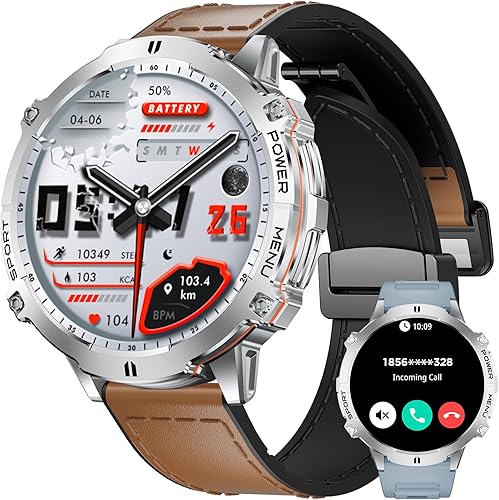 Miniatura 11 de LIGE Reloj inteligente militar con batería de 900 mAh (60 + modo de espera), AMOLED de 1.73 pulgadas con altitud de brújula y presión barométrica