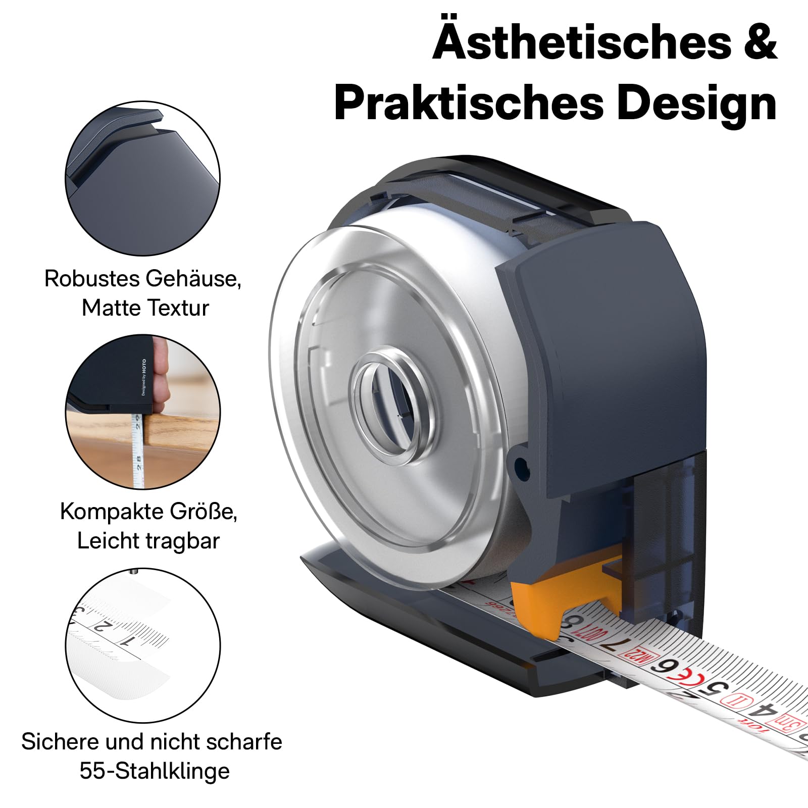 Mini-Maßband 91 Cm Mit Schlüsselring – Einziehbar, Praktisch Für Unterwegs