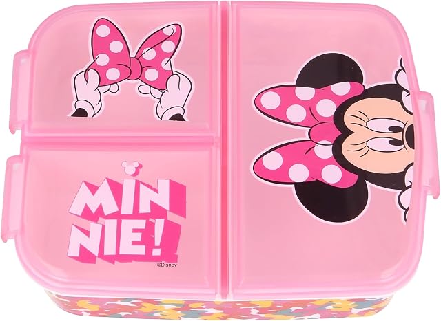 Stor |Multi Compartment Sandwich Box Minnie So Edgy Bows