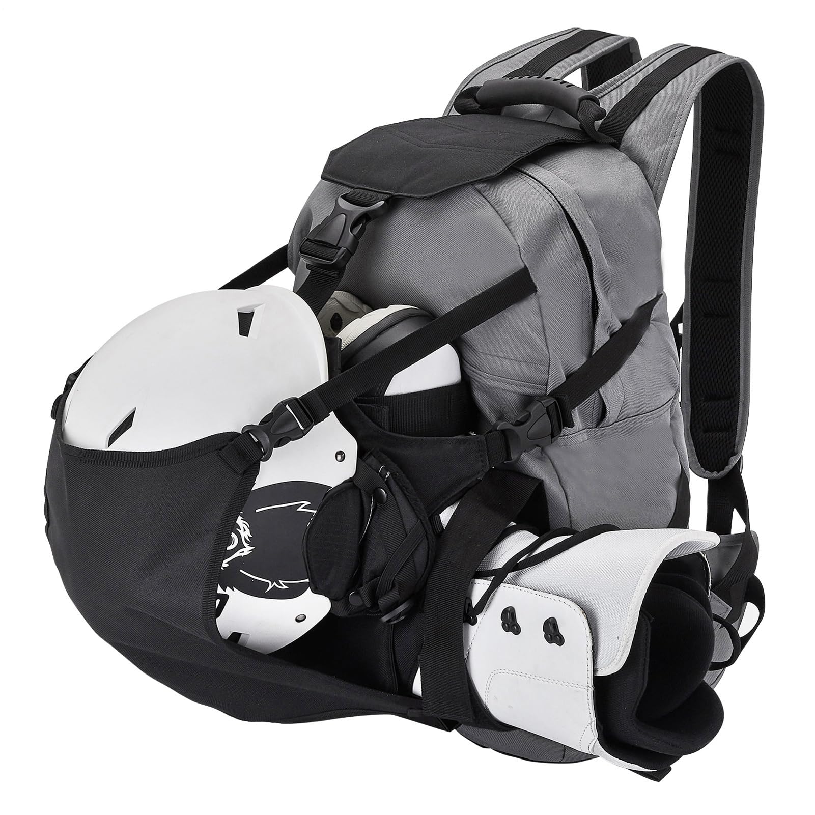 Sac à Dos Ski Sac à Dos Randonnée 30L | Sac De Transport Pour Raquettes Pour Casque Équipement de Protection Vêtements Passionnés Voyageurs Snowboarders Visiteurs