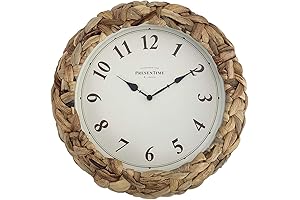 Presentime Rustic Woven Coastal Wall Clock For Modern Farmhouse Decor: An Epitome Of Coastal Charm