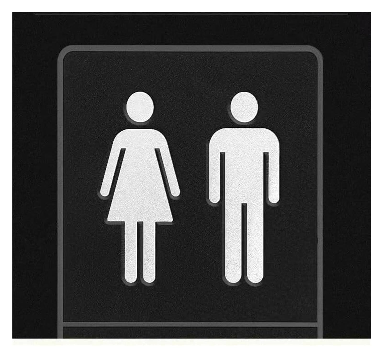 Wandschild for Badezimmer-/Toiletten-/WC-Tür, Toilettenschild, Unisex-WC-Badezimmertürschild, Tafel, Waschraumschild, Wandaufkleber, Klebekarte, for Badezimmer-Beschilderungsplatte zur Wandmontage(Wom