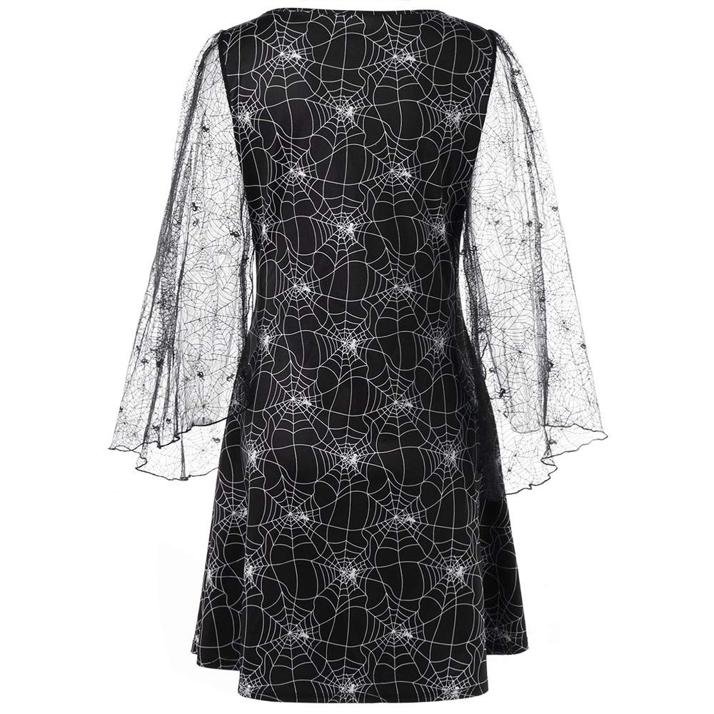 Halloween Spider Web Dress Lace Bat Sleeve Round Neck T | Desertcart Brunei Halloween Spider Web Dress Lace Bat Sleeve Round Neck T | Desertcart Brunei