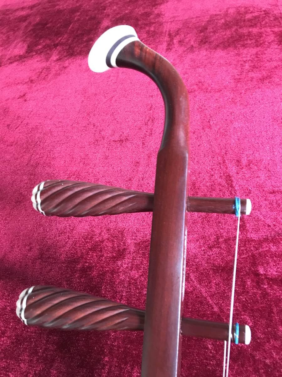 Amazon.co.jp: 特選紫檀二胡最上級紫檀本格錦蛇皮蘇州科韻李玉貴製作十  