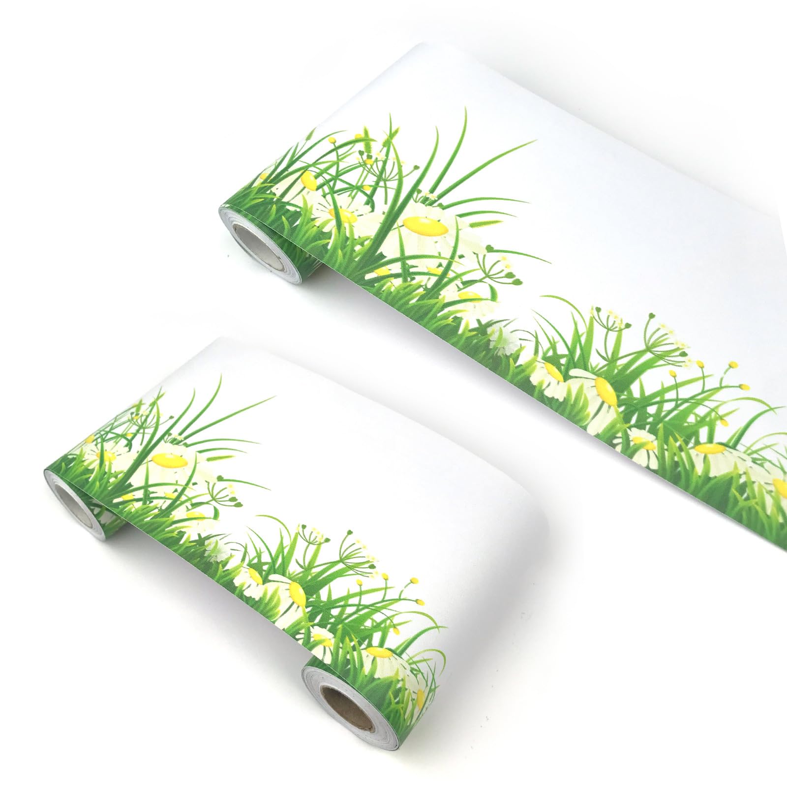 Visitryl Green Chrysanthemum Yx204 Wallpaper Border Self Adhesive Wall Tiles Decorative, Peel And Stick Wall Border Bathroom Stickers 12Cm X 1000Cm