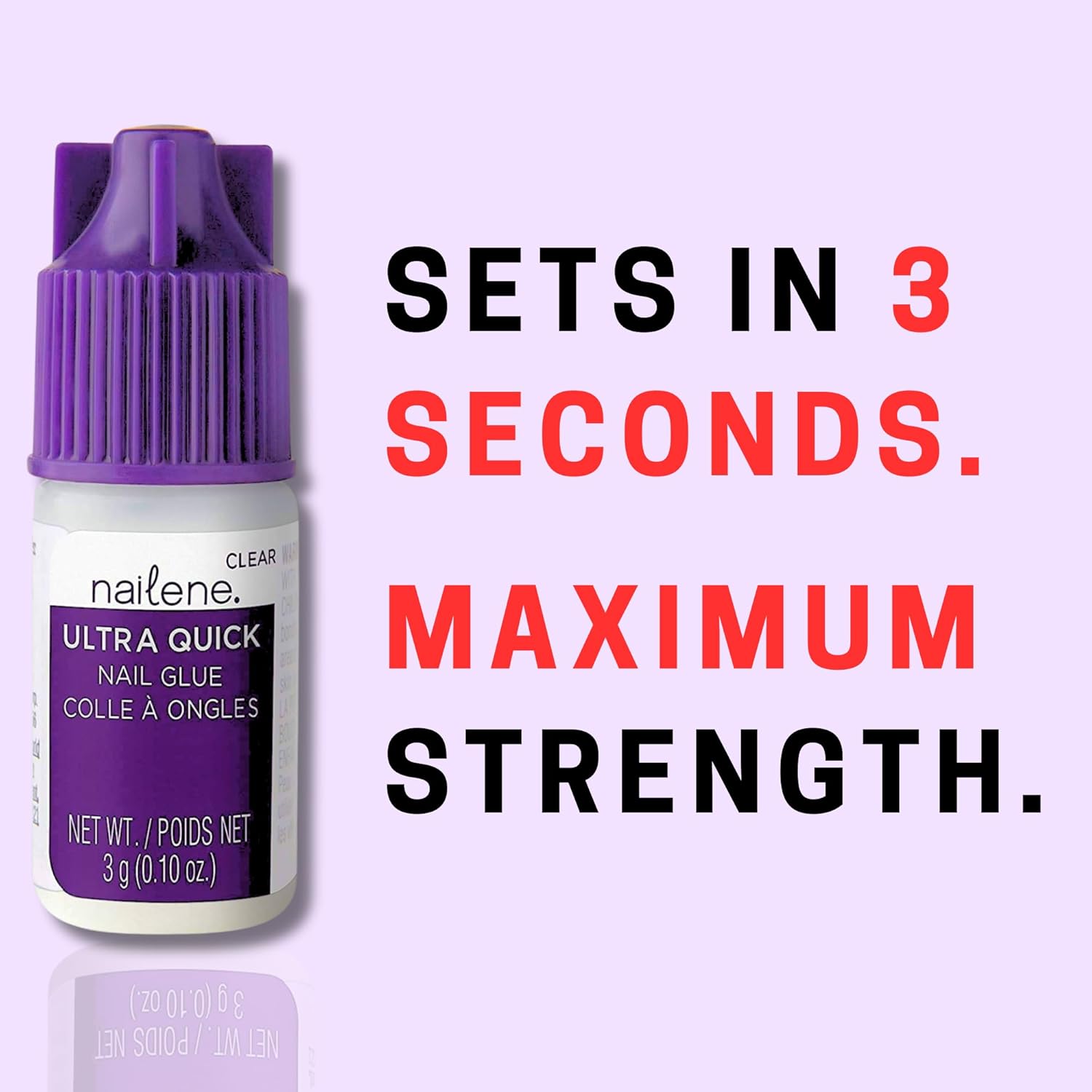Nailene Ultra Quick Nail Glue Value Pack, Clear, Pointed Tip Precise Application, Super Fast Setting, Quick Drying, Maximum Strength, Strong Nail Glue for Press Ons and Nail Tips, 6 Piece